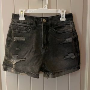 SO High Rise Ripped Mom Shorts